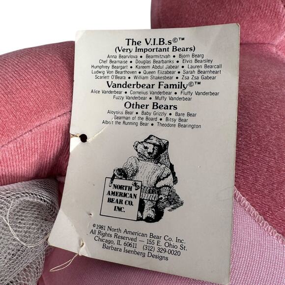 Vintage North American Bear Company Anna Bearvlova Plush 1981 Stuffed Animal 20" - Picture 7 of 11